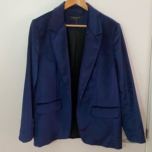 Rag and Bone blue velvet blazer